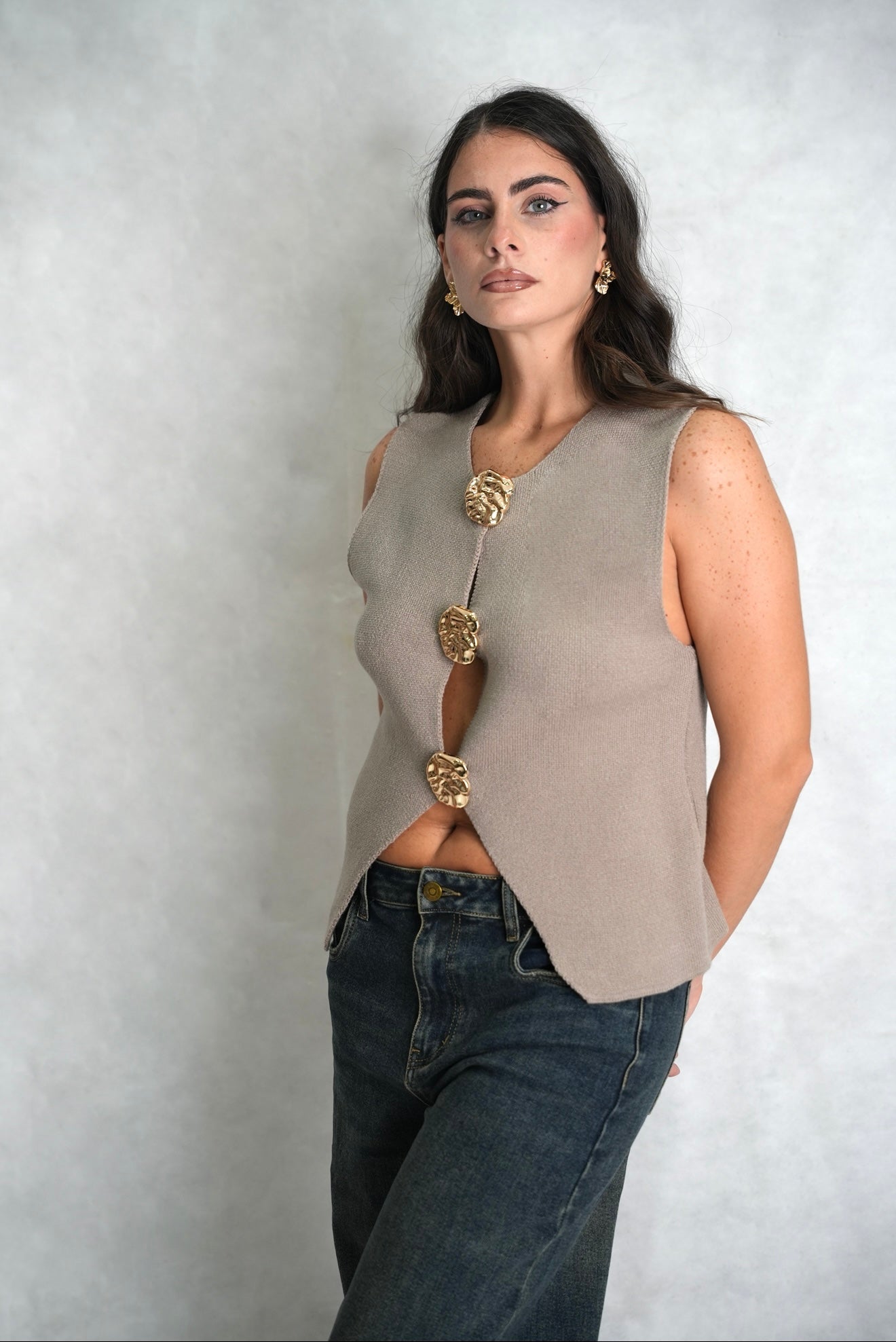 Gilet smanicato fango