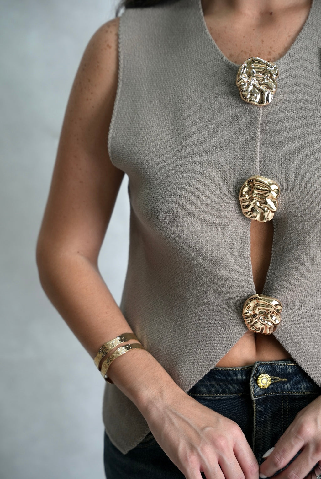 Gilet smanicato fango